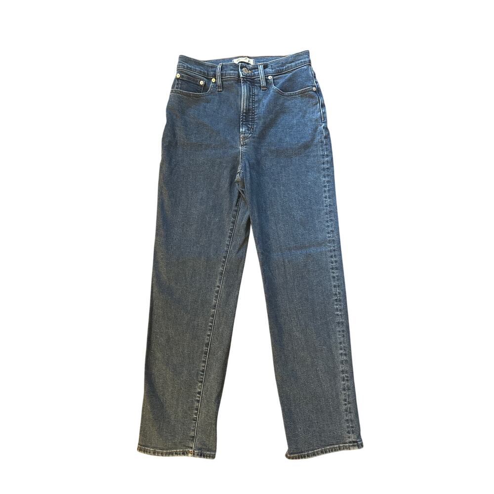 27 Madewell NH639 Perfect Vintage Straight Jean Denim Pants Bright Indigo Wash